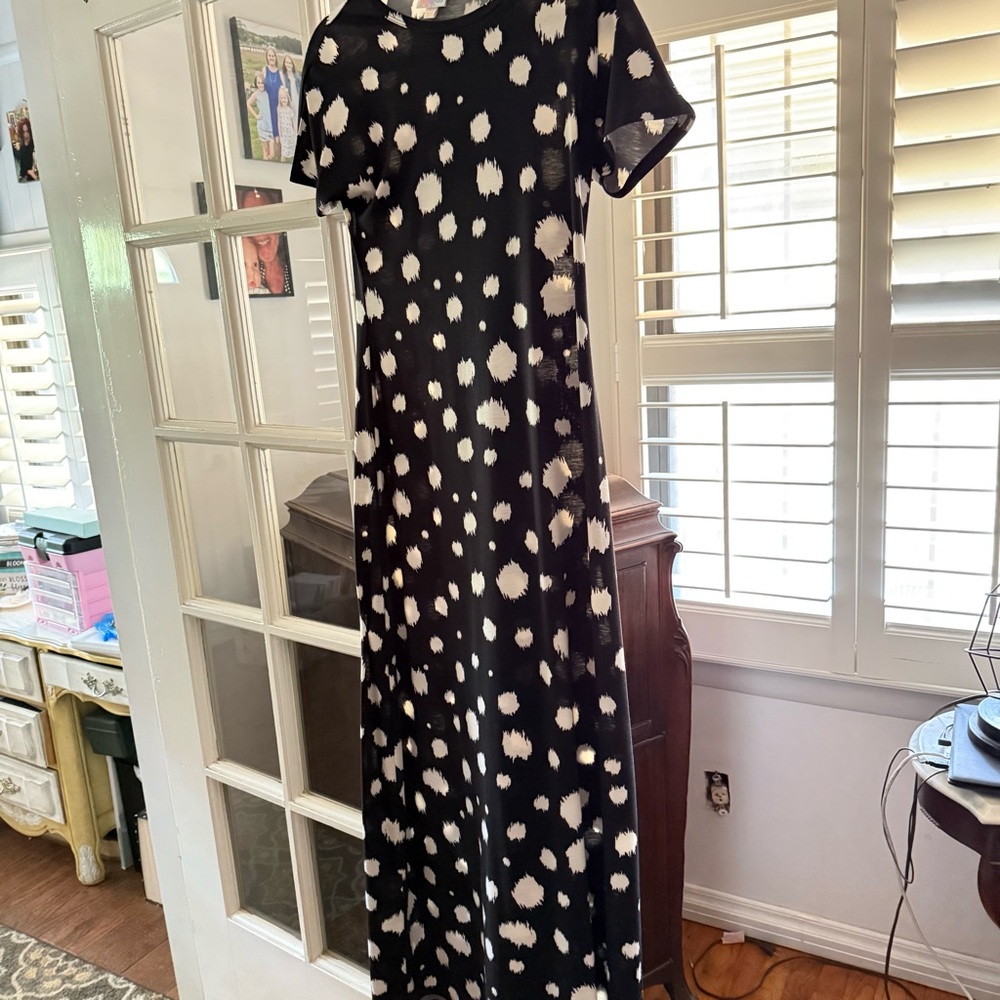 LuLaRoe Black and White Maxi Dress
